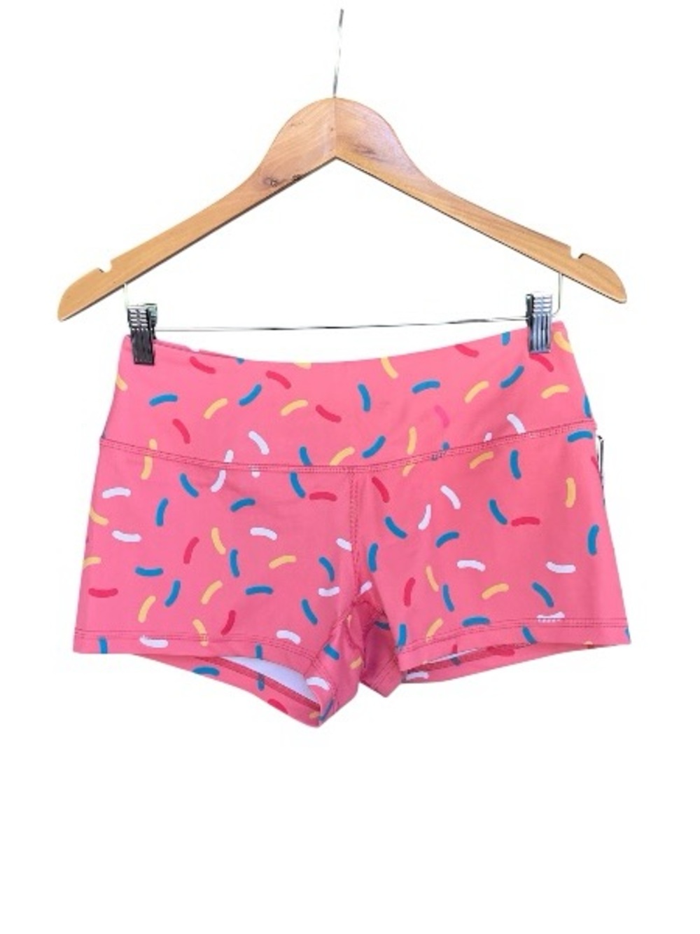 Feed Me Fight Me Shorts Pink Donut Sprinkle Booty Crossfit M